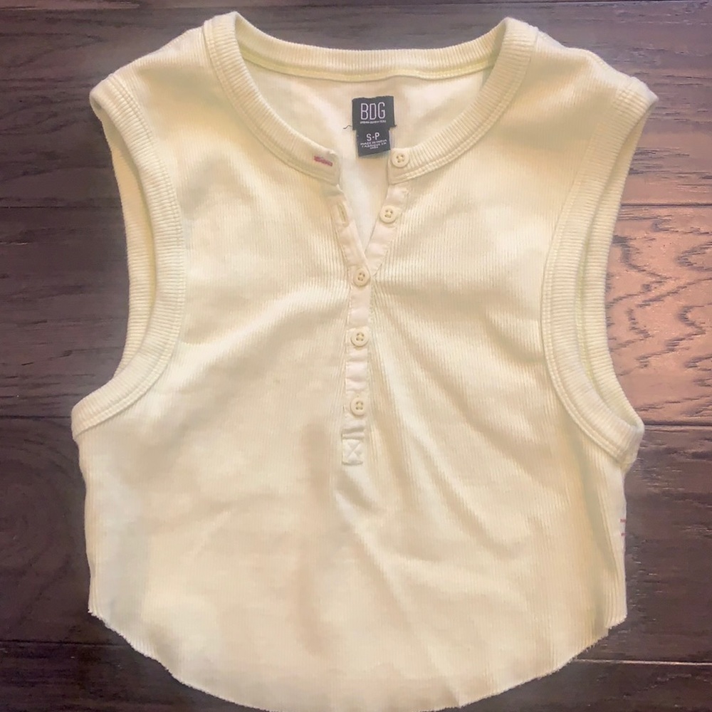 BDG neon yellow crop top